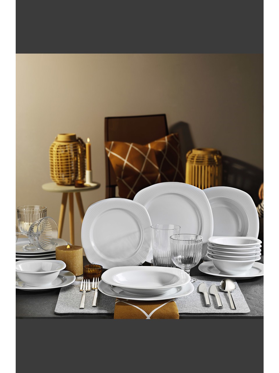 Kütahya Porselen Çisil 24 Parça 6 Kişilik Yemek Seti - Görsel 2