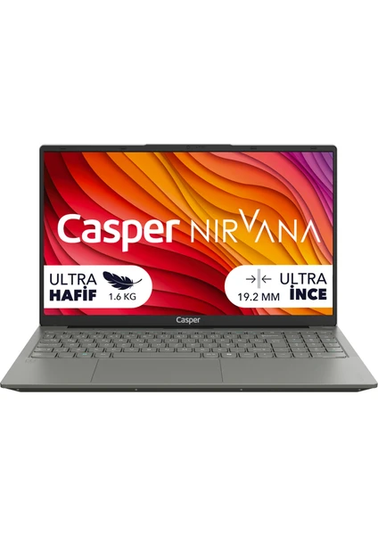 Casper Nirvana X650 Intel Core i5 13420H 16GB 500GB SSD Freedos 15.6" Taşınabilir Bilgisayar X650.1342-BV00X-G-F